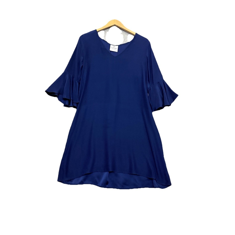 LaRoque Original 100% Silk Dress Navy Luxe Gala Glam Event Lightweigh Size XL
